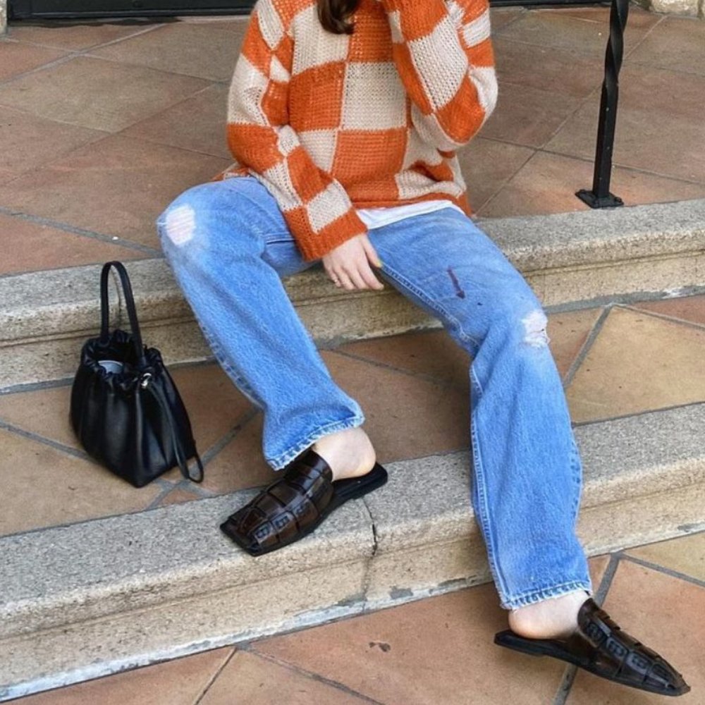 Perfectly Oversized Checkered Sweater